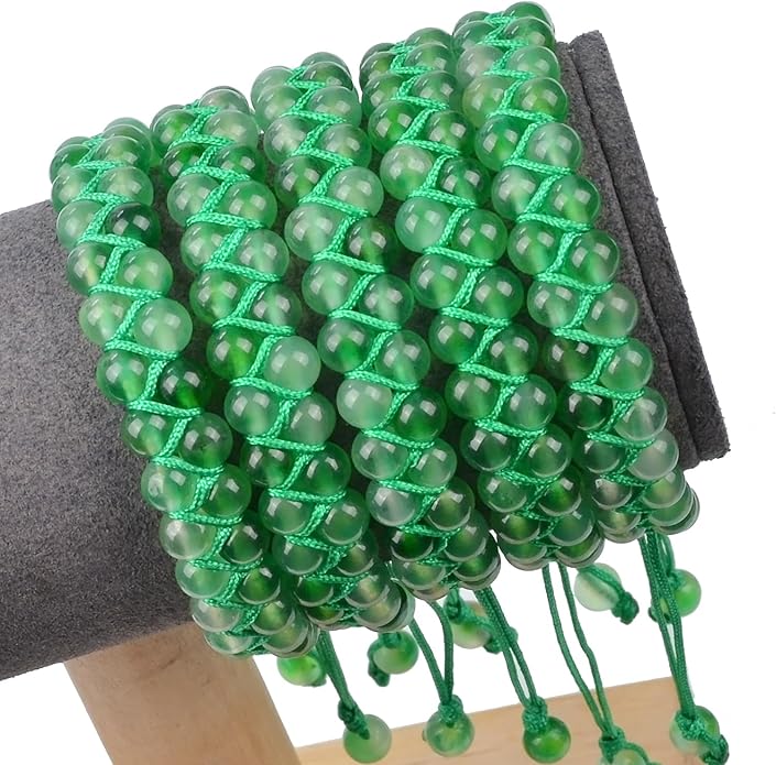 MASSIVE BEADS Double Layer Natural Chakra Healing Power Crystals Macrame Bracelet Yoga Stone Beads Gemstone Meditation Relax Anxiety Bangle for Unisex Women Men