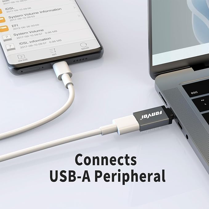 USB C to USB Adapter[4-Park], USB Type C Male to USB 3.0 Female OTG Adapter Compatible with MacBook Pro,Chromebook,Pixelbook,Microsoft,Samsung Galaxy S8 9 10 20 21 S22 Ultra Plus Note (Grey)