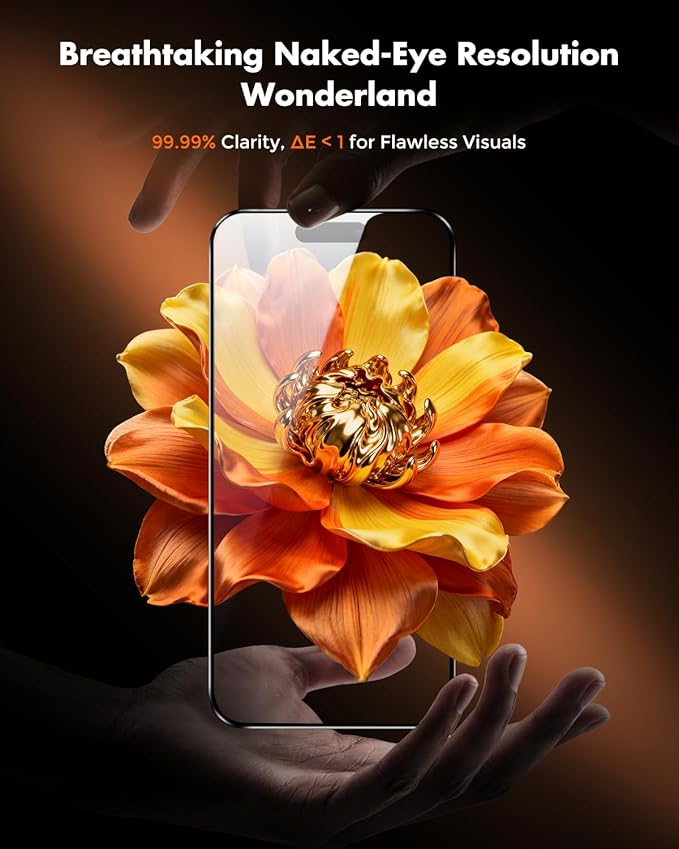 UNBREAKcable iPhone 16 Plus Screen Protector [3-Pack], Tempered Glass with Auto-Align Tech for Easy Install, 9H+ Hardness, Anti-Fingerprint, Ultra-Clear, Full-Coverage Protection, 6.7-Inch