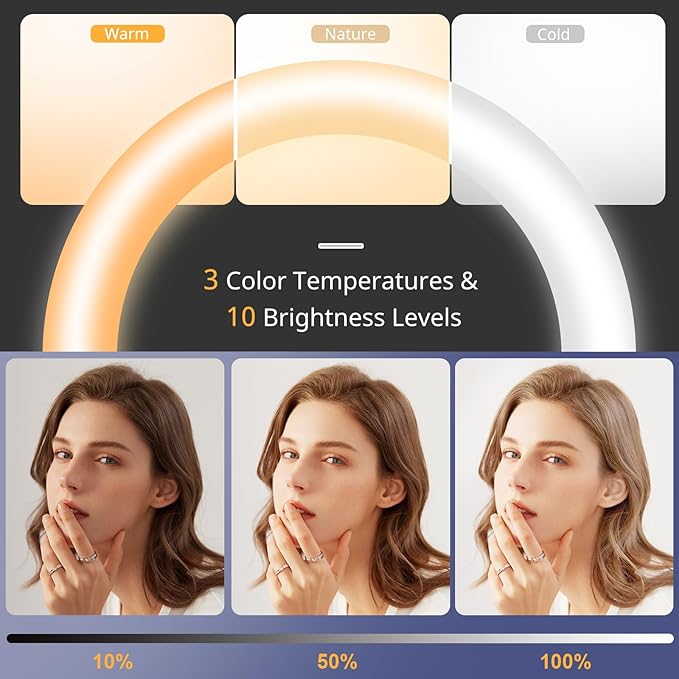 UBeesize 12” Selfie Ring Light with 62” Extendable Tripod Stand & Remote, LED Circle Light with Phone Holder for Video Recording/Makeup/Content Creator (YouTube/TikTok/Twitch), Phone, Camera & Webcam