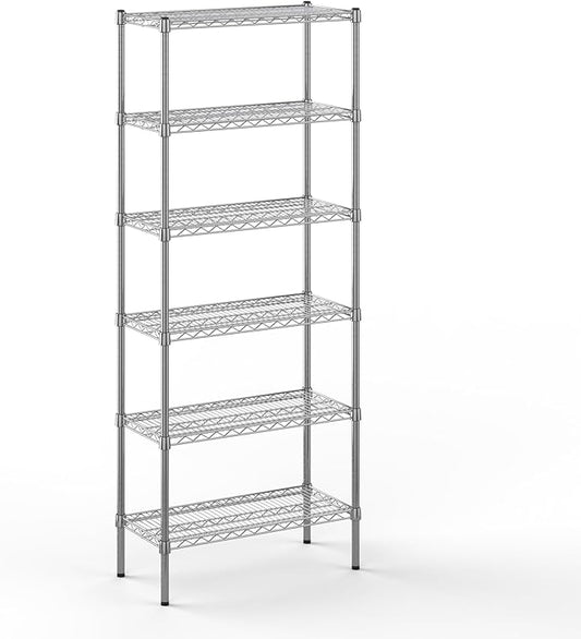 14" Deep x 30" Wide x 74" Height Wire Shelving Kit | 6-Tier | NSF Commercial Storage Rack Unit