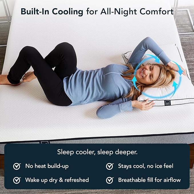 Lull Original Pillow | Machine Washable & Hypoallergenic Pillow w/Adaptive Fibers for Neck & Spine Support, 100 Night Trial (King)