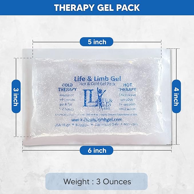 Extra Small Mini Reusable Gel Ice Pack for Injuries (3 X 5 Inches) USA Made Quality Hot Cold Packs - Pain Relief Dental Eye School Gym Breast Medication Transport by Life and Limb Gel (12)