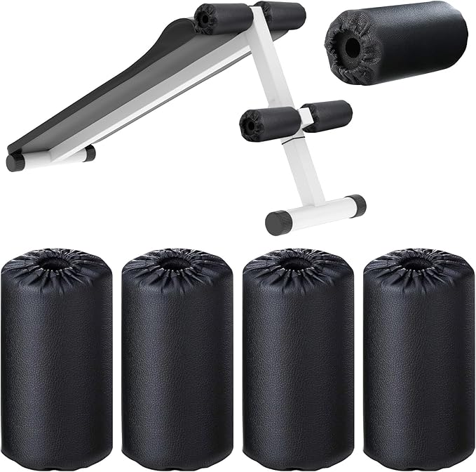 4 Pcs Foam Foot Pads Foam Roller Pad Replacement for Weight Bench Inversion Table and Gym Exercise Equipments(8 x 3.5 x 0.8 Inches)