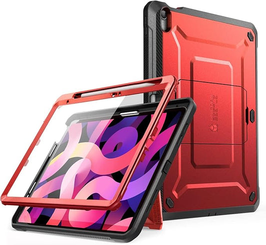 SUPCASE for iPad 11th Gen A16 Chip 11 Inch 2025 Case with Screen Protector (Unicorn Beetle Pro), [Built-in Stand & Pencil Holder] Heavy Duty Protective Cover for iPad 10th Gen 10.9 Inch 2022, Ruddy