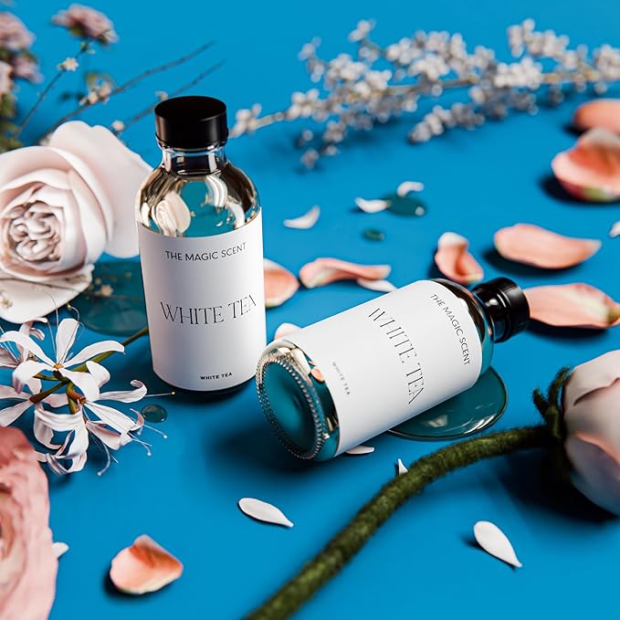 White Tea Diffuser Oil - Hotel & Home Luxury Scents - Diffuser Oil Scents for Home Designed for Use in All Diffusers - 16.9 fl oz, 500 mL