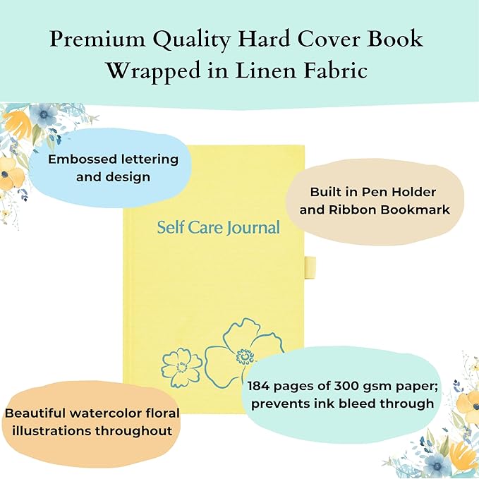 Self Care Journal for Women | 12 Guided Months of Self-Love with Daily Prompts for Better Mental Health and Gratitude | Anxiety Relief Gift