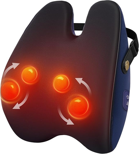 Shiatsu Neck and Back Massager with Heat, Neck and Shoulder Massagers, Deep Tissue Kneading Massage Pillow for Lower Back, Shoulder, Leg Muscle Pain Relief, Relax Gift for Woman Man