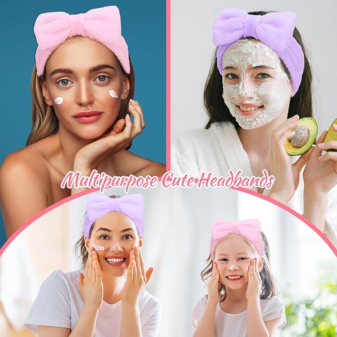 Ondder Skincare Headband for Washing Face Spa Makeup Face Wash Headband Skin Care Headbands Terry Cloth Head Band Bachelorette Party Favors Spa Party Hair Accessories Bachelorette Gifts for Bride
