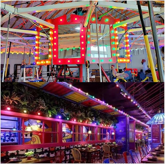 LED Colored Light Bulbs, E27 Small Light Bulb, G45 1W LED Bulb, Purple Yellow Green Red Blue for Bedroom Wedding Halloween Christmas Party Bar Mood Decoration,10 Pack