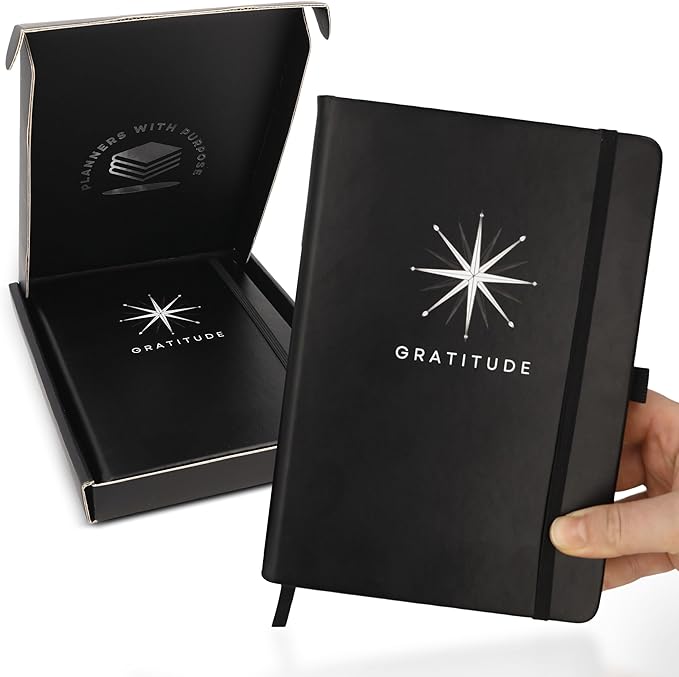 Gratitude Journal for Men – Daily Self Care Planner for Happiness, Positivity, Affirmation, Inspirational, Mental Health Wellness – 5 Minute Journal Guided with Prompts Notebook