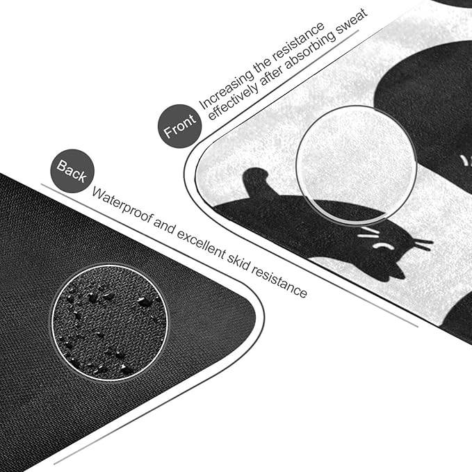 Cute Chubby Frog Yoga Mat, 71 x 26 Inch Non-slip Yoga Mats Folding Travel Exercise Mat Indoor Outdoor Gym Pilates with Storage Bag for Women Men