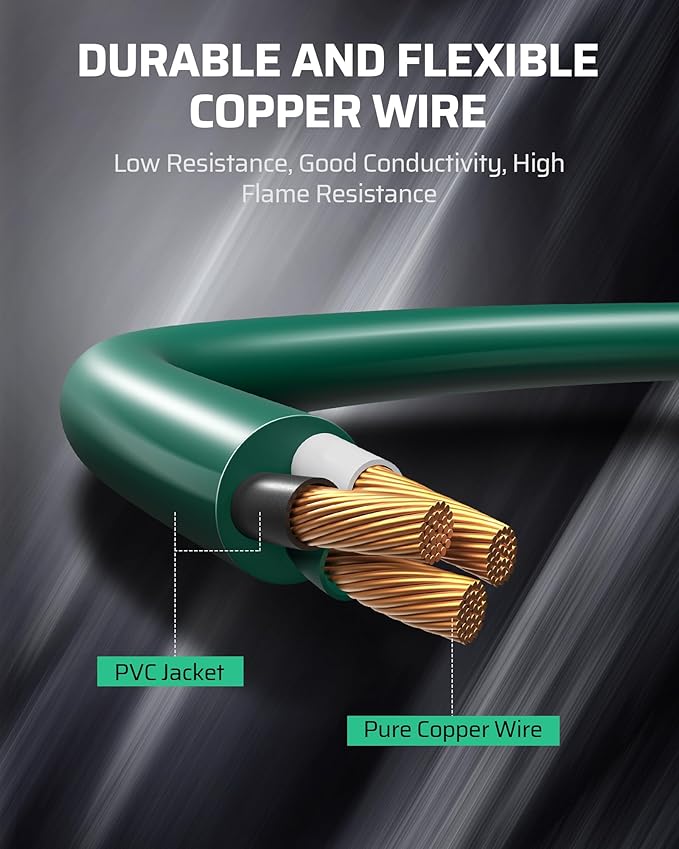 DEWENWILS 25Ft Outdoor Extension Cord Multiple Outlets, Evenly Spaced 3 Outlets Plugs with Safety Cover, 16/3 SJTW Weatherproof Wire for Outdoor String Lights and Holiday Decorations