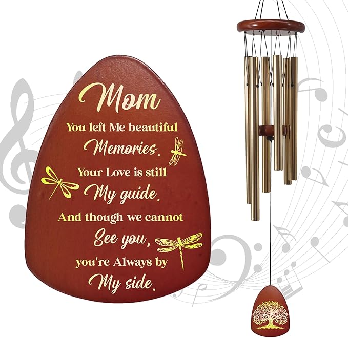 Memorial Gifts for Loss of Mom - Loss of a Mother Sympathy Gifts, Memorial Wind Chimes,Bereavement Gifts,in Memory of Loved One Gifts