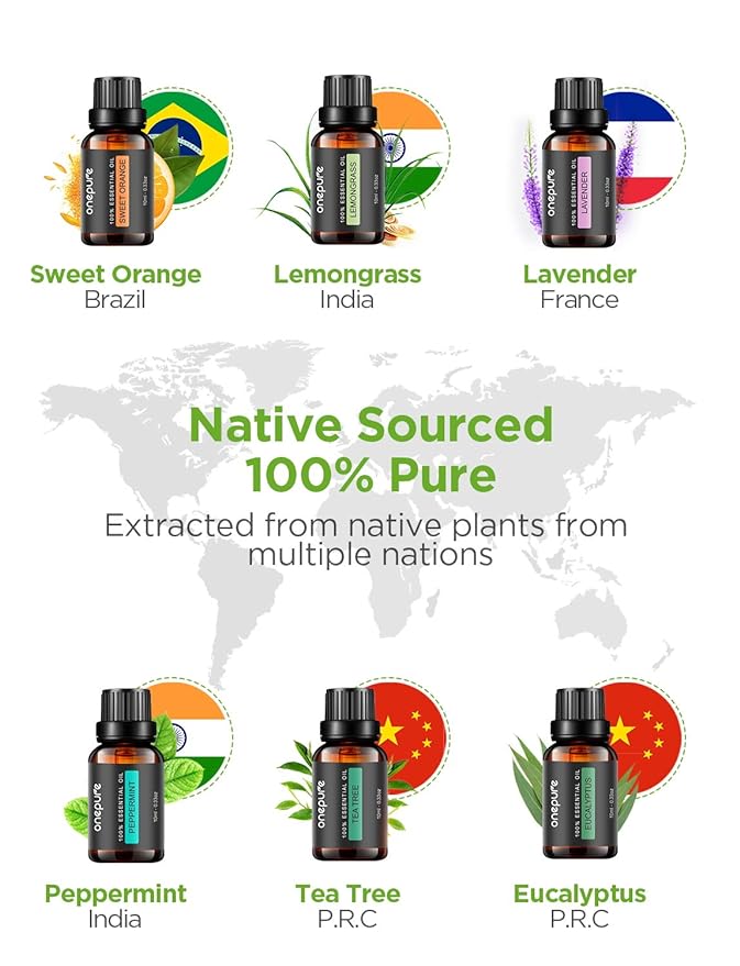 InnoGear Essential Oil Diffuser with Oils, 100ml Aromatherapy Diffuser with 6 Essential Oils Set, Aroma Cool Mist Humidifier Gift Set, Dark Wood Grain