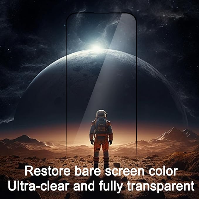 Glass Screen Protector for iphone 16 Pro 6.3 inch[2 Pack][Easy Installation],with 2 Camera Lens Protectors,HD Clear Full Screen Tempered Glass,Case Friendly