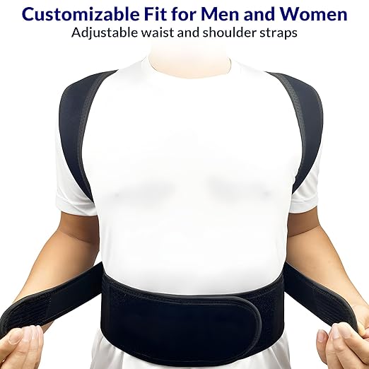 The Natural Posture Posture Corrector for Men and Women - Lumbar Back Brace and Shoulder Straightener - Helps Provide Lower Back Support and Relief - Adjustable, Comfortable and Easy to Wear