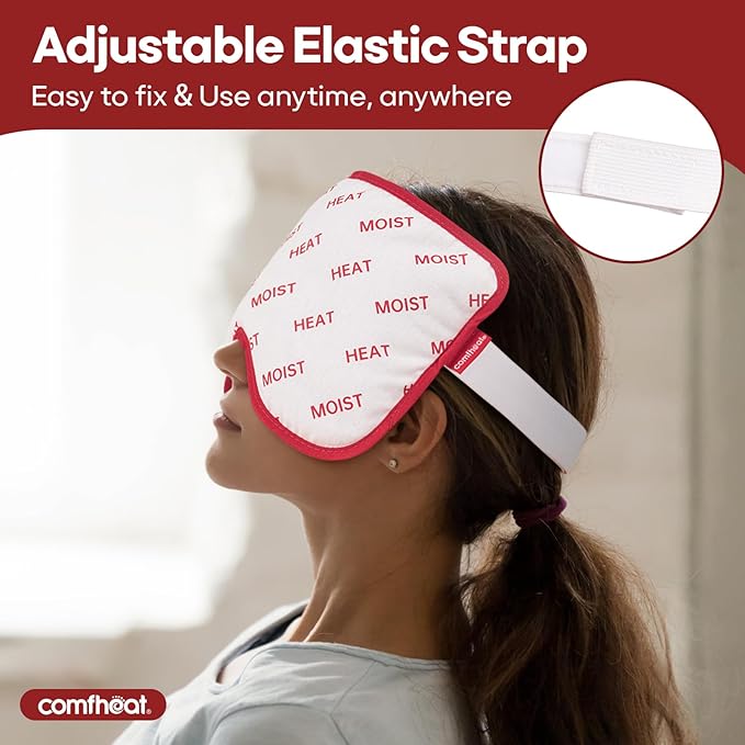 Sinus Mask Moist Heat Weighted Eye Mask for Sleep, Sinus Pressure Relief, Headaches Sinus Infection, Warm Face Compress, Washable