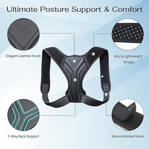Upper Back Brace Posture Corrector For Women & Men,Back Straightener Posture Corrector For Men, Shoulder Support For Kyphosis,Slouching & Dowagers Hump