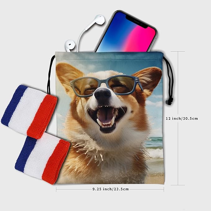 Nerxy Pet Gymnastics Grip Bag Dog Cat Drawstring Grip Bags Puppy Shoe Bag Gym Storage Pouch