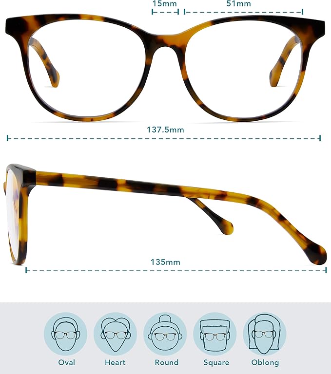 Felix Gray Lovelace Blue Light Glasses for Women, Blue light glasses Men – Sleep & Wellness Support, Eye Strain Relief