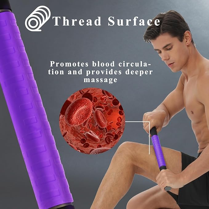 Muscle Roller Massage Stick for Legs Massager Roller-Calf Roller Deep Tissue Release Muscle Soreness, Trigger Points for Legs, Neck, Calves, Thighs, Shins, Back