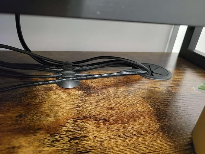 OHill 16-Pack Black Cord Organizer - Adhesive Cable Clips Holder for Desk, Wall, Car - Wire Management Clips for iPhone Charger, USB, Computer Cables -Cord Keepers with Strong Sticky Backing