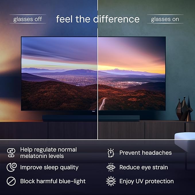 DreamGaze 99.9% Blue Light Blocking Glasses for Better Sleep - Anti Blue Light Glasses Men - Premium Computer Gaming Glasses