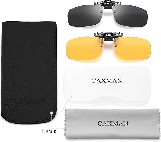 Polarized Clip-on Flip Up Metal Clip Rimless Sunglasses for Prescription Glasses