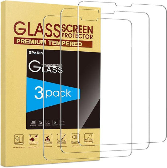 SPARIN 3 Pack Screen Protector for iPad Air 5th 4th Generation 10.9 inch (Air 5/4) 2022/2020, iPad Pro 11 inch (2022/2021/2020/2018), Tempered Glass, Case Friendly, Anti-Scratch