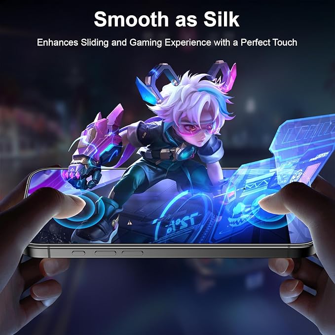 Esanik 2+2 Pack for iPhone 17 Pro Max Matte Glass Screen Protector Auto-alignment Anti-Glare & Anti-Fingerprint,Anti-Reflection,Bubble Free, Smooth as Silk, 9H Glass Screen Cover