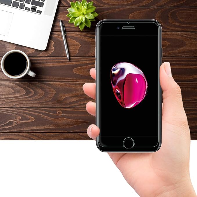 ImpactStrong Shatterproof Tempered Glass Screen Protector for iPhone 8/7 / 6s / 6 [Easy Installation Frame] [Bubble Free] [9H Hardness] [Full Coverage] Case Friendly, 4.7 Inch - (3-Pack)