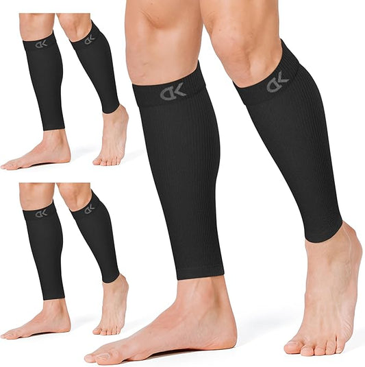 CHARMKING Calf Compression Sleeve for Women & Men Circulation (3 Pairs) 15-20 mmHg is Best Support for Running Cycling