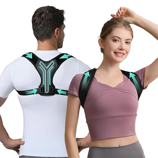 Upper Back Brace Posture Corrector For Women & Men,Lightweight Back Straightener Posture Corrector For Men,Adjustable Upper Back Support,Clavicle Brace For Round Shoulder & Hunchback (Large)