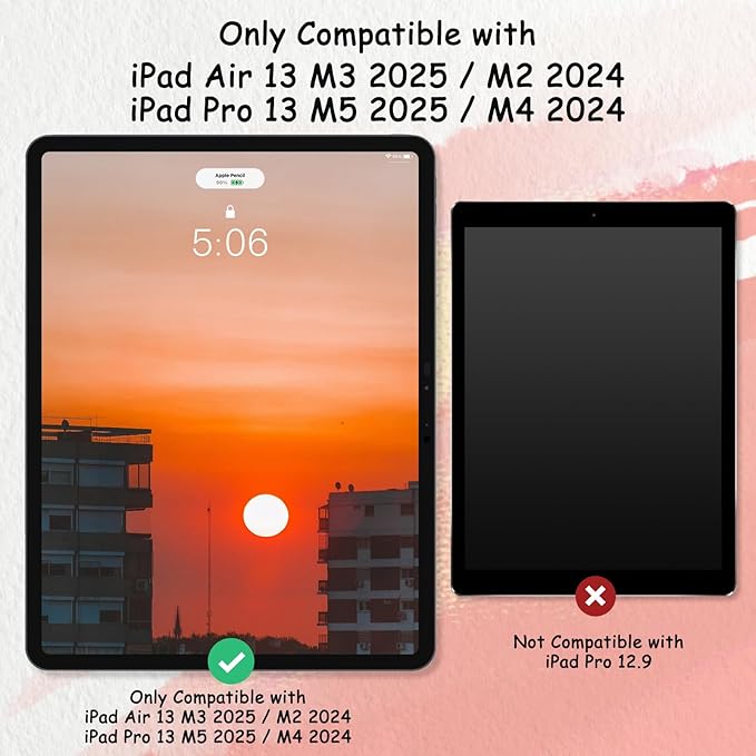 bersem 2 Pack New Paperfeel Screen Protector for iPad Air 13 Inch M3 2025 / M2 2024 & iPad Pro 13 Inch M5 2025 / M4 2024, Matte PET Film for Writing, Anti-Glare, Easy Installation, Case Friendly
