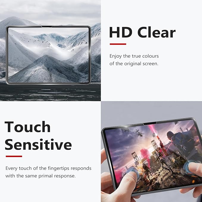 bersem Screen Protector Compatible with iPad Pro 11 Inch M5 2025 / M4 2024, Tempered Glass, Ultra Clear, Anti-Scratch, Case Friendly, EZ Kit, 1 Pack