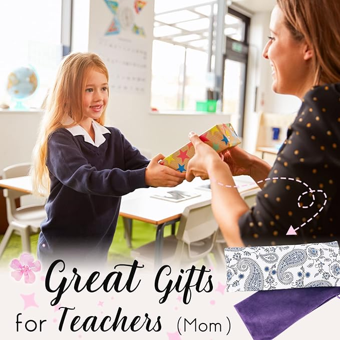 Lavender Eye Pillow for Relaxation, Yoga, Sleep – Weighted Eye Mask for Headache, Sinus, Aromatherapy Moist Heat Compress, Meditation Accessory, Relaxation Gift for Women (Black)