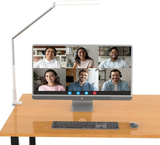 Rechargeable Overhead Video Conference Light for Desk with 3 Models 5 Brightness Levels,Built-in 3600mAh Battery Can be Used for Tiktok,Video Recording,Zoom Meeting,YouTube and Live Broadcast