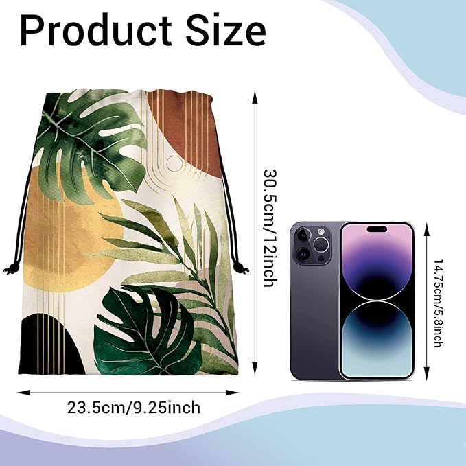 Modern Art Leaves Grip Bag for Gymnasts Adjustable Gymnastics Athlete Bag Men Women Gym Grip