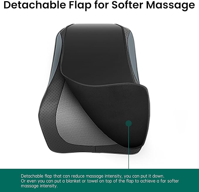 Snailax Back Massager for Back Pain Deep Tissue, Shiatsu Lower Back Neck Massager with Heat, 3D Kneading Massage Pillow for Neck Shoulder Legs, Gifts for Mom, Dad, Women