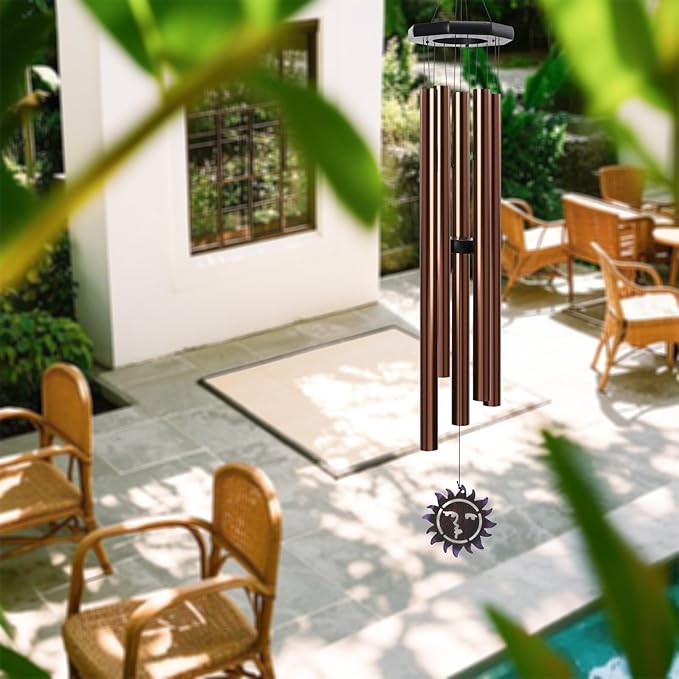 MUMTOP Wind Chimes for Outside - Deep Tone Memorial Sympathy Wind Chimes Outdoor, 37 Inch Windchimes Clearance for Garden, Patio,Yard Decor Gift