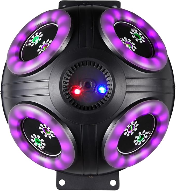 Magic Ball DJ Lights RGB Beam Effect Moving Head Light, Infinite Rotation with DMX Control and Sound Activated Disco Lights