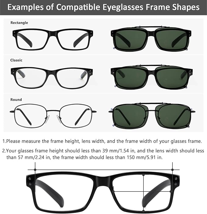 Easy clip Spring Polarized Clip On Sunglasses