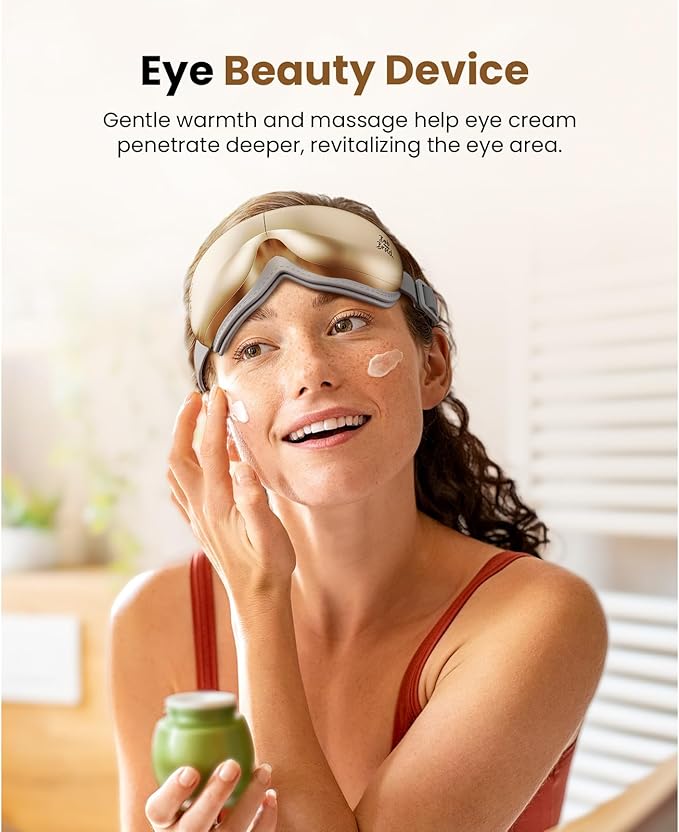 BOB AND BRAD Eye Massager with Heat and Cooling, Birthday Gifts for Women Men Her Him, EyeOasis 3 Eye Mask for Migraines, Heated Face Massager for Dry Eyes Strain Relief Improve Sleep