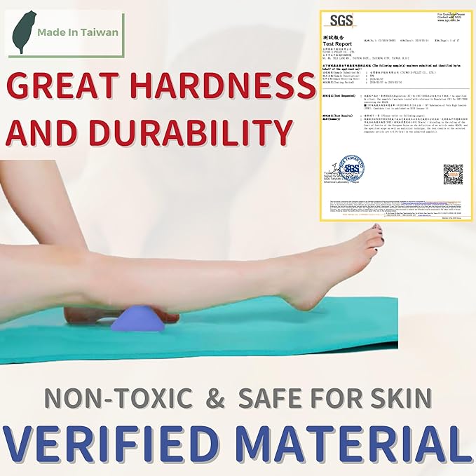 LEZER Trigger Massage Point, Manual Massage Ball, Muscle Knots Relief Tool, Myofascial Release, Physical Therapy, Deep Tissue Back Massage, Plantar Fasciitis, 2.9 in x 2.1 in (Blue)