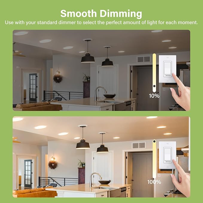 Sigalux EcoBright, T20 Compliant LED Light Bulbs 60W A19 Dimmable 2700K Warm Lightbulbs, Efficient 8W Soft White LED Bulbs with E26 Medium Base, 750 Lumens,ETL Listed,24 Packs