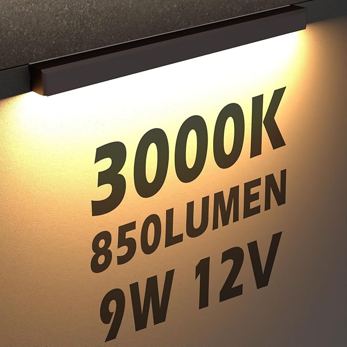 8-Pack UL Listed LED Hardscape Lighting, 12 Inch Retaining Wall Lights, 9W 3000K Landscape Lighting, Die-cast Aluminum Housing Paver Wall Lights, Low Voltage 12V AC/DC