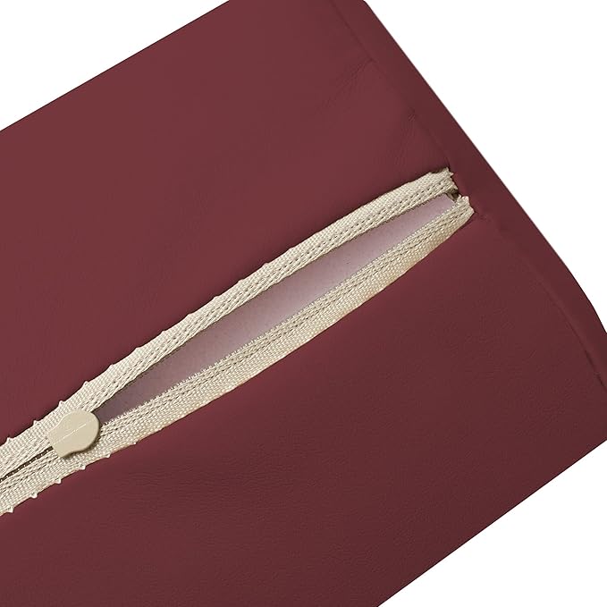 Saloniture Half Round Neck Massage Table Bolster Pillow Pad - 13 x 6 x 3 Inch - Burgundy