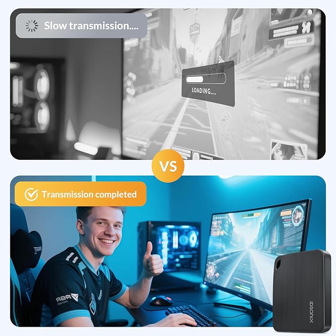 iDsonix 256GB External SSD - USB 3.2 Gen 1 Read Speed up to 466MB/s Portable Solid State Drive for Backup Videos and Photos, Compatible with Mac, PC, Tablet, iPhone 15 - i5PLUS