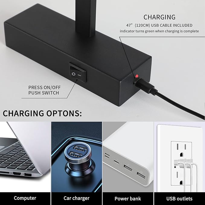 Joosenhouse Picture Light Battery Powered Dimmable Wireless Picture Lights with Timer Remote Rechargeable Painting Light Adjustable Swing Arm Wall Light 15.75" in Black Artwork Gallery Wall Light